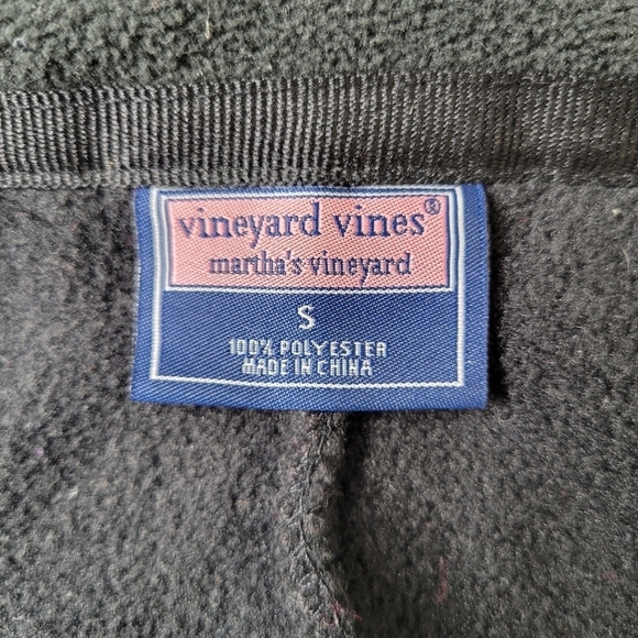 Vineyard Vines Marthas Vineyard Fleece Vest Women Size S Front Zip Pockets Whale - Picture 7 of 12